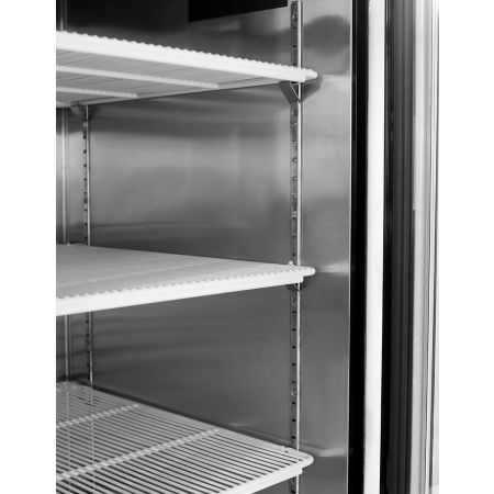 Atosa MCF8709GR Refrigerator Merchandiser, Two-section, 54-2/5"w X 29-7/10"d X 81-1/5"h, Bottom-mount