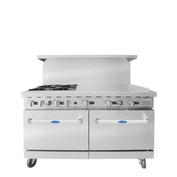 Atosa AGR-4B36GR-NG Cookrite Range, Natural Gas, 60"w X 31"d X 57-3/8"h, (4) 32,000 Btu Open Burners With