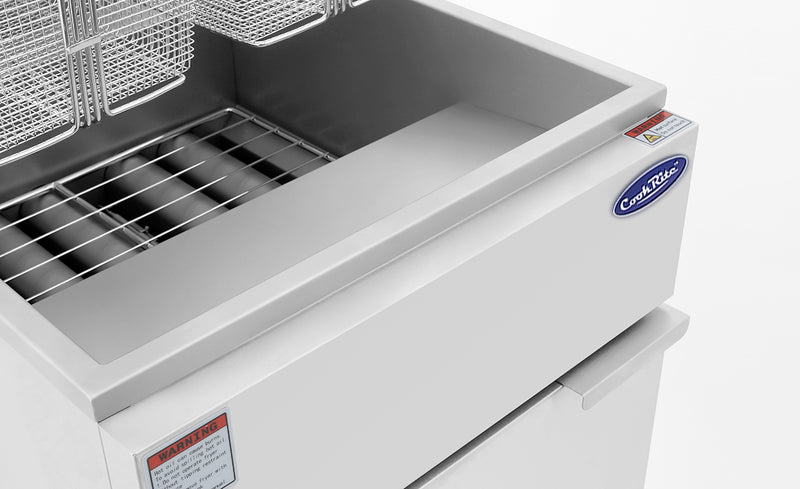 Atosa ATFS-75 Cookrite Fryer, Gas, Floor Model, 21-1/10"w X 30-1/10" X 44-2/5"h, 75 Lb. Capacity, (5)