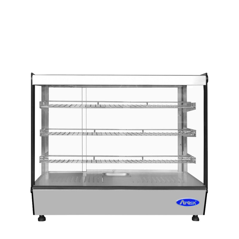 Atosa CHDS-53 Heated Display Case, Countertop, 27-5/8"w X 22-1/2"d X 26-5/8"h, 5.3 Cu. Ft. Capacity