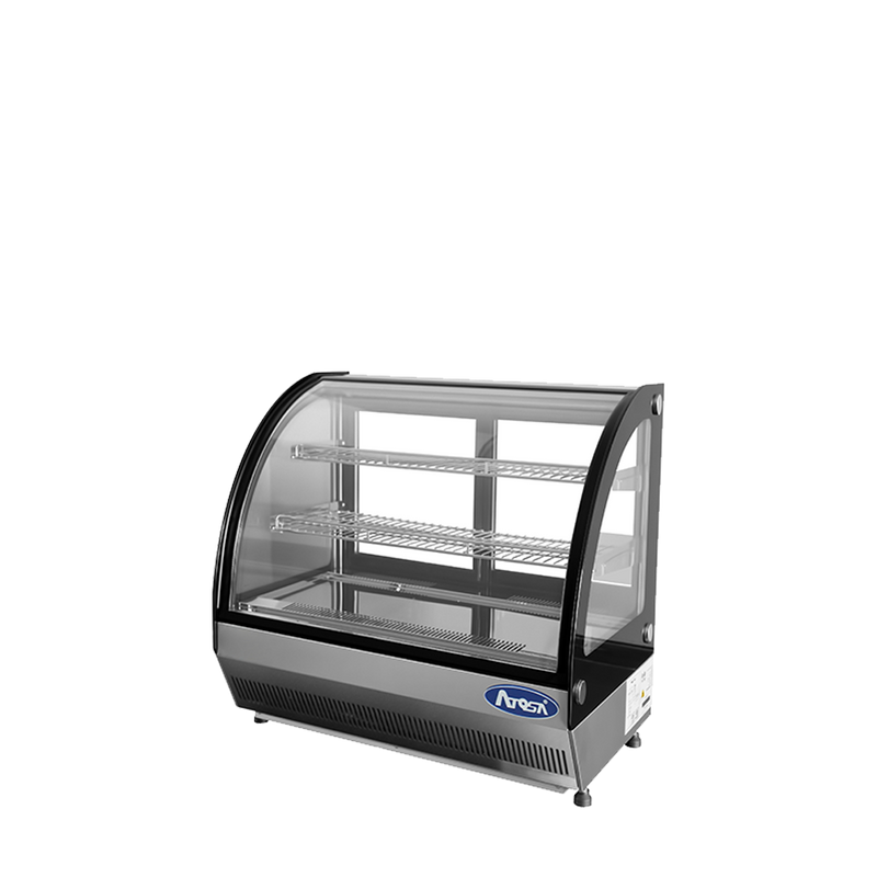 Atosa CRDC-35 Refrigerated Display Case, Countertop, 27-3/5"w X 22-1/10"d X 26-2/5"h, 3.5 Cu. Ft.