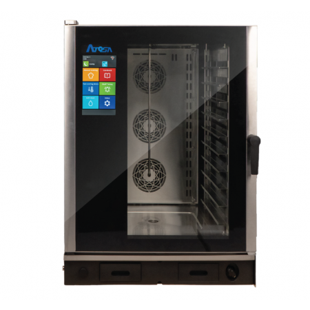 Atosa AEC-1021E Combi Oven, electric, boiler-free, (10) 18" x 26" full sheet pan or (20) 12" x 20" steam table pan capacity, 10” smart Screen, Combi Smart cooking system with cabinet monitoring, multi stage programming
