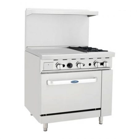 Atosa AGR-2B24GL-NG Cookrite Range, Natural Gas, 36"w X 31"d X 57-3/8"h, (2) 32,000 Btu Open Burners With