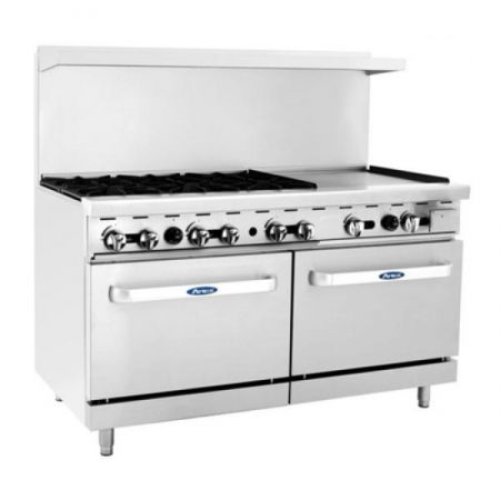 Atosa AGR-6B24GR-NG Cookrite Range, Natural Gas, 60"w X 31"d X 57-3/8"h, (6) 32,000 Btu Open Burners With