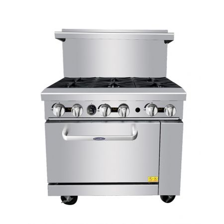 Atosa AGR-6B-LP Cookrite Range, Lp Gas, 36"w X 31"d X 57-3/8"h, (6) 32,000 Btu Open Burners, Removable