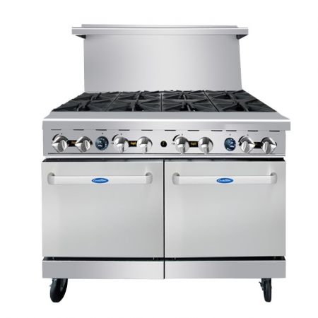Atosa AGR-8B-LP Cookrite Range, Lp Gas, 48"w X 31"d X 57-3/8"h, (8) 32,000 Btu Open Burners, Removable