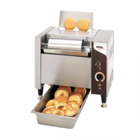 APW Wyott M-95-2 Bun Grill Conveyor Toaster, electric, countertop, (865) bun halves/hour capacity (35 second gear)