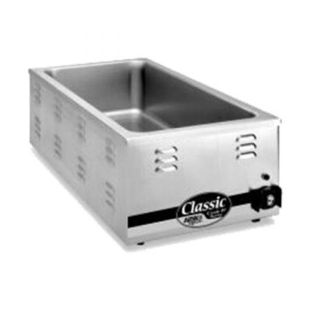 APW Wyott W-43V Food Pan Warmer, electric, countertop, 28-1/2 quart capacity, holds (4) 1/3 size pans, wet &