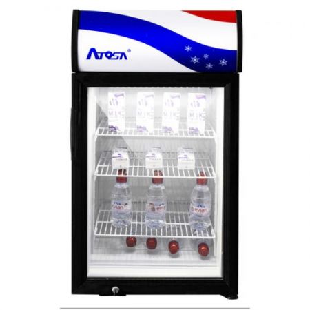 Atosa CTD-3S Refrigerator Merchandiser, Countertop, One-section, 18-1/8"w X 18-1/2"d X 33"h, Cold