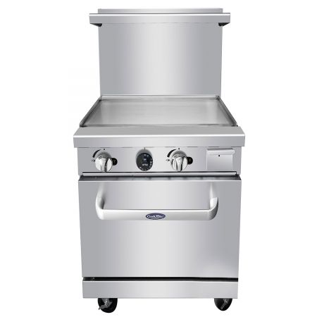 Atosa AGR-24G-NG Cookrite Range, Natural Gas, 24"w X 31"d X 57-3/8"h, Griddle Top, (1) 20"w Oven