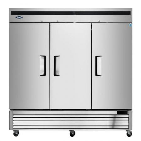 Atosa MBF8508GR Refrigerator, Reach-in, Three-section, 81-9/10"w X 31-7/10"d X 83-1/10"h