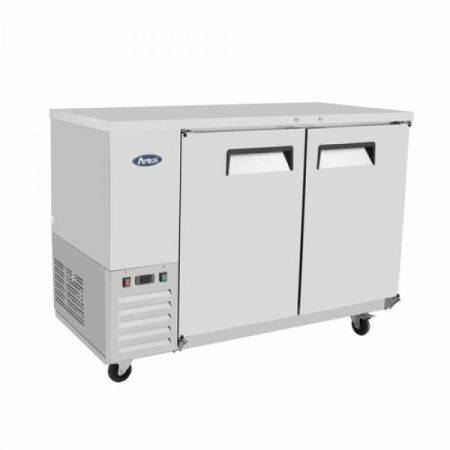 Atosa MBB48GR Back Bar Cooler, Two-section, 48"w X 28-1/0"d X 40-1/10"h, Self-contained Side