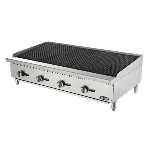 Atosa ATRC-48 Heavy Duty Radiant Charbroiler, Natural Gas, Countertop, 48", (4) Stainless Steel Burners