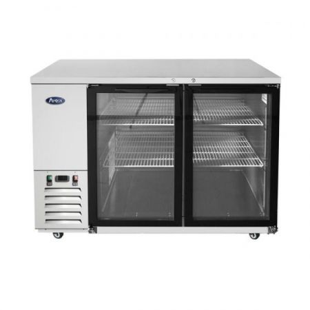 Atosa MBB59GGR Back Bar Cooler, Two-section, 57-4/5"w X 28-1/10"d X 40-1/10"h, Self-contained