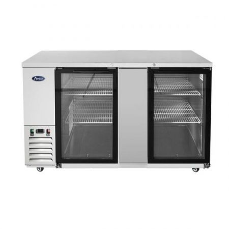 Atosa MBB69GGR Back Bar Cooler, Two-section, 68"w X 28-1/10"d X 40-1/10"h, Self-contained Side