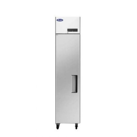 Atosa MBF15FSGR Freezer, reach-in, one-section, 17-7/10"W x 37"D x 81-3/10"H, top mount self-contained refrigeration, 13 cu ft., (1) locking hinged solid door, digital temperature control, -8° to 0°F temperature range