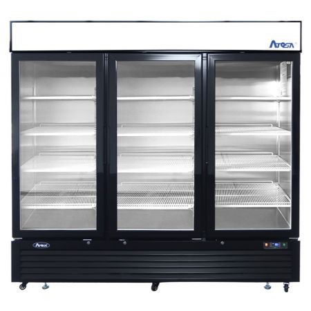 Atosa MCF8724GR Refrigerator Merchandiser, Three-section, 81-9/10"w X 31-1/2"d X 81-1/5"h