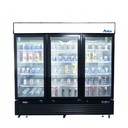 Atosa MCF8728GR Freezer Merchandiser, Three-section, 81-9/10"w X 31-1/2"d X 81-1/5"h, Bottom-mount