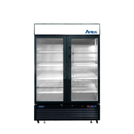 Atosa MCF8732GR Freezer Merchandiser, Two-section, 39-1/2"w X 31-1/2"d X 81-1/5"h, Bottom-mount