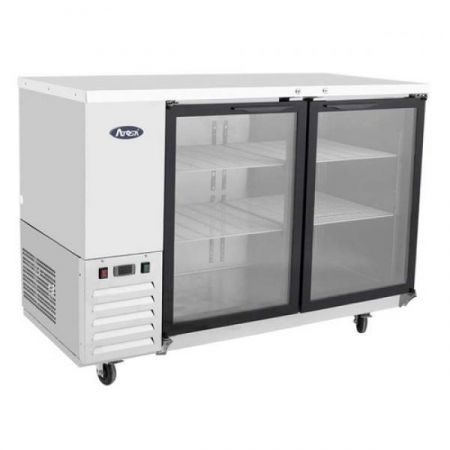 Atosa SBB48GGRAUS1 Back Bar Cooler, Shallow Depth, Two-section, 48"w X 24-1/2"d X 40-1/8"h