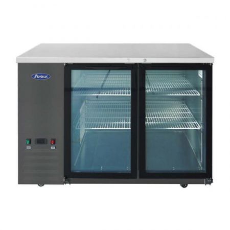 Atosa SBB48GGRAUS2 Back Bar Cooler, Shallow Depth, Two-section, 48"w X 24-1/2"d X 40-1/8"h