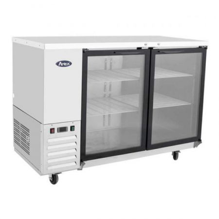 Atosa SBB59GGRAUS1 Back Bar Cooler, Shallow Depth, Two-section, 57-3/4"w X 24-1/2"d X 40-1/8"h