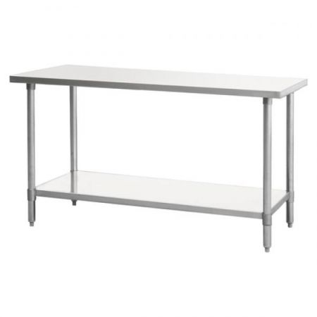 Atosa SSTW-2430 Mixrite Work Table, 30"w X 24"d X 34"h, 18/430 Stainless Steel Top With Turned Down