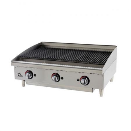 Star 6136RCBF Star-Max® Charbroiler, gas, countertop, 36" W, cast iron 40,000 BTU burners with