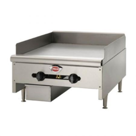 Wells HDG-2430G Griddle, countertop, natural gas, 24" W x 23-9/16" D cooking surface, 3/4" griddle