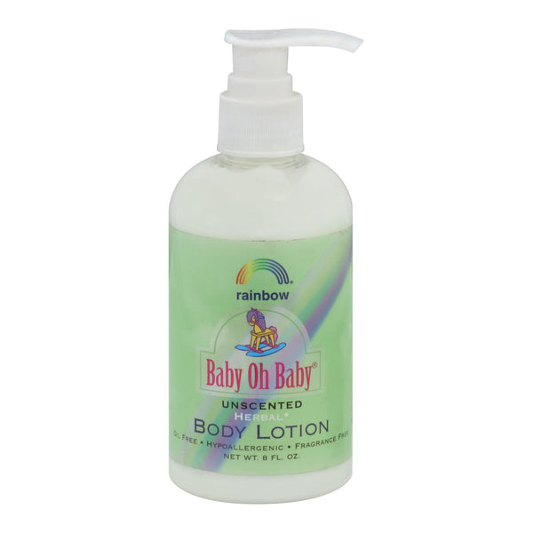Rainbow Research Body Lotion - Organic Herbal - Baby - Unscented - 8 fl Ounce