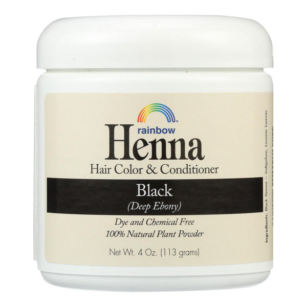 Rainbow Research Henna Hair Color and Conditioner Persian Black Deep Ebony - 4 Ounce