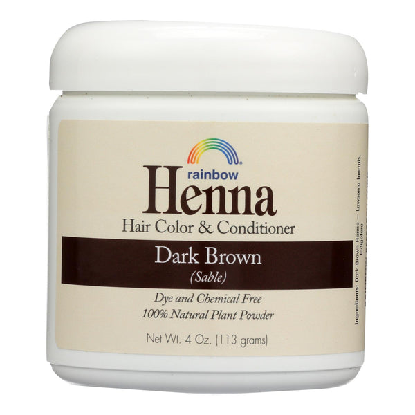 Rainbow Research Henna Hair Color and Conditioner Persian Dark Brown Sable - 4 Ounce