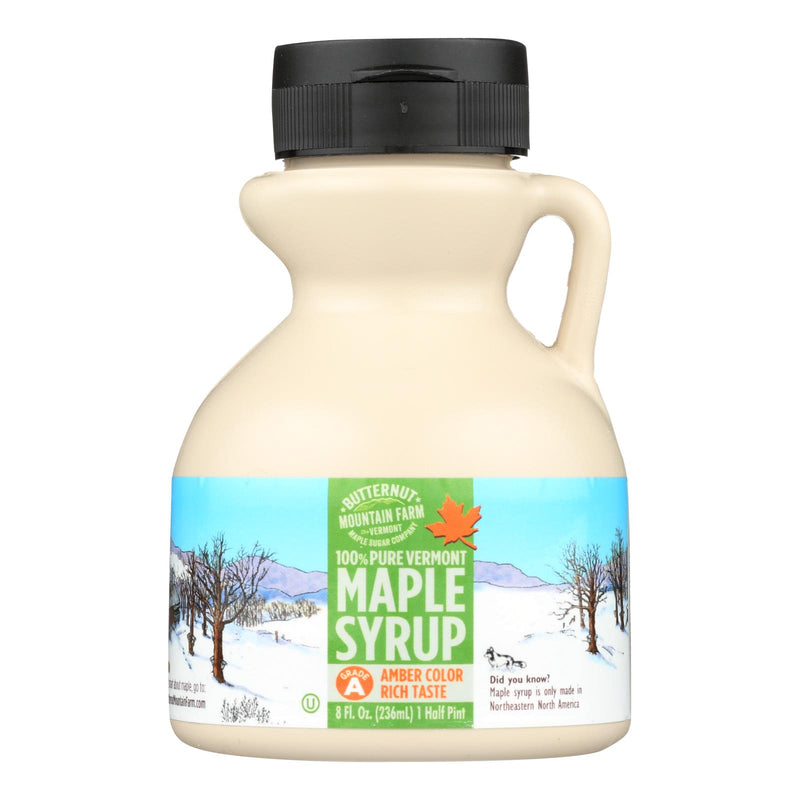 Butternut Mountain Farm - Maple Syrup - Amber Grade A - Case of 24 - 8 fl Ounce.