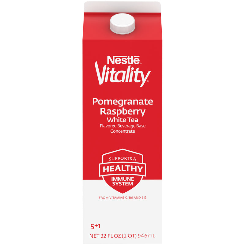 Nestle Vitality Pomegranate Raspberry White Tea Frozen Concentrate X32 Fluid Ounce - 12 Per Case.