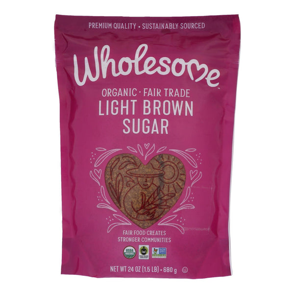 Wholesome Sweeteners Sugar - Organic - Light Brown - 24 Ounce - case of 6