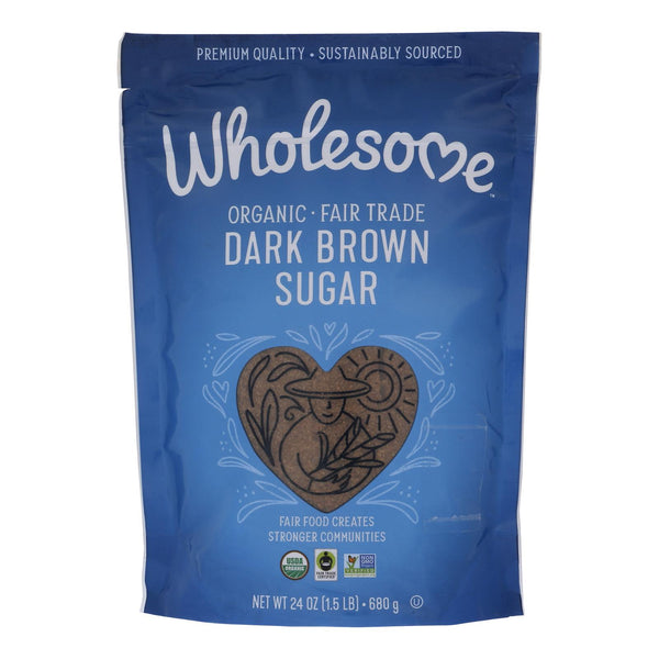 Wholesome Sweeteners Sugar - Organic - Dark Brown - 24 Ounce - case of 6