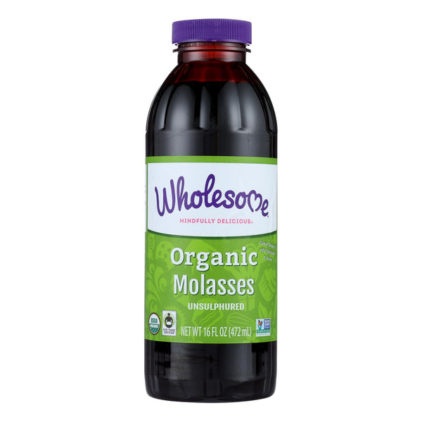 Wholesome Sweeteners Molasses - Organic - Blackstrap - Unsulphured - 16 Ounce - case of 12