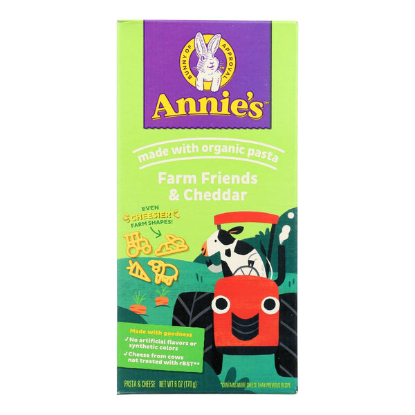 Annie's Homegrown Bernie's Farm Macaroni and Cheese Shapes - Case of 12 - 6 Ounce.