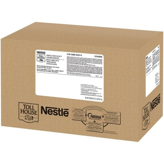 Tollhouse Triple Chocolaty Chip Cookie Dough 22.498 Pound Each - 1 Per Case.