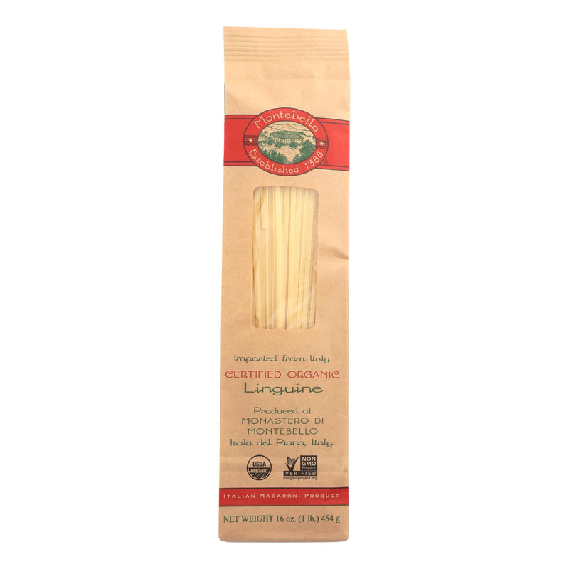 Montebello Organic Pasta - Linguini - Case of 12 - 1 lb.