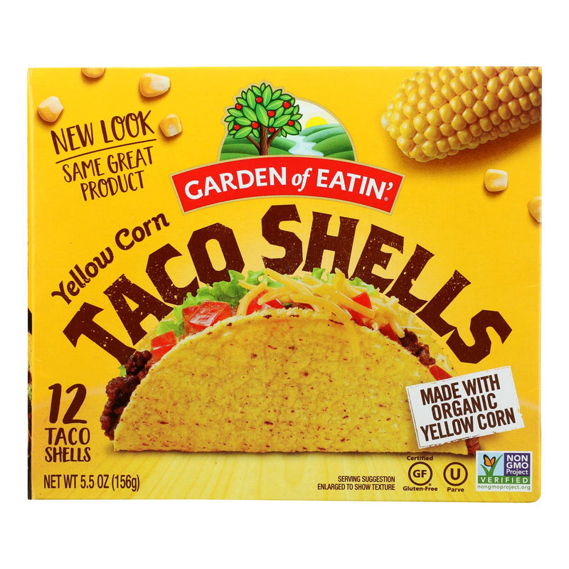 Garden of Eatin' Yellow Corn Taco Shells - Taco Shells - Case of 12 - 5.5 Ounce.