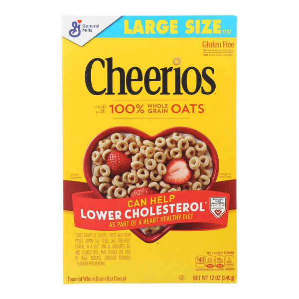 General Mills Cheerios - Toasted Whole Grain - Case of 14 - 12 Ounce.