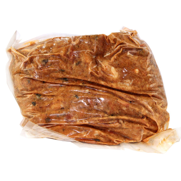 Hicks' Hickory Smoked BBQ Boneless Pulled Pork With Sauce 5 Pound Each - 2 Per Case.