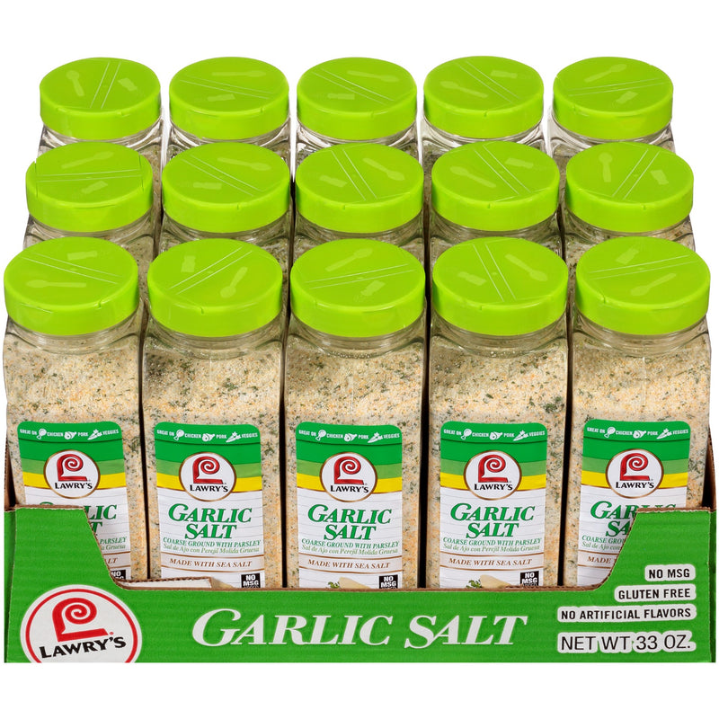 Lawry's Garlic Salt With Parsley 33 Ounce Size - 15 Per Case.