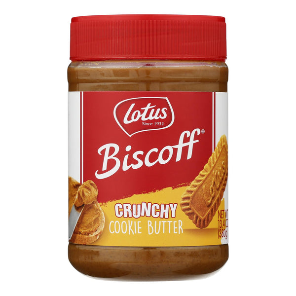 Biscoff Cookie Butter Spread - Peanut Butter Alternative - Crunchy - 13.4 Ounce - case of 8