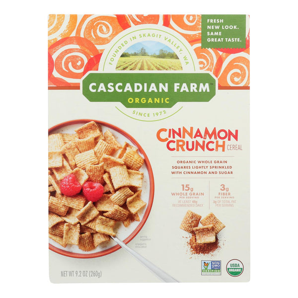 Cascadian Farm Organic Cereal - Cinnamon Crunch - Case of 10 - 9.2 Ounce