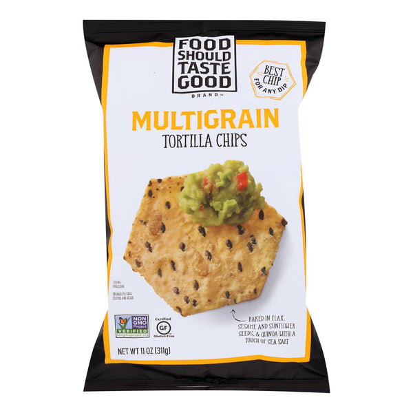 Food Should Taste Good Multigrain Tortilla Chips - Multigrain - Case of 12 - 11 Ounce.