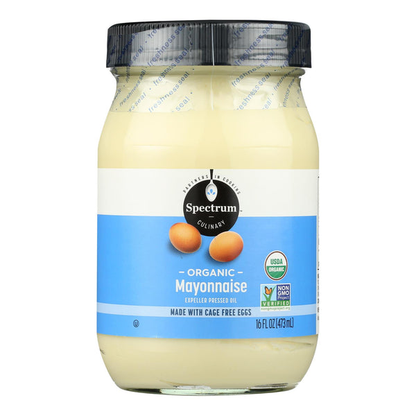 Spectrum Naturals Organic Mayonnaise with Cage Free Eggs - Case of 12 - 16 Ounce.