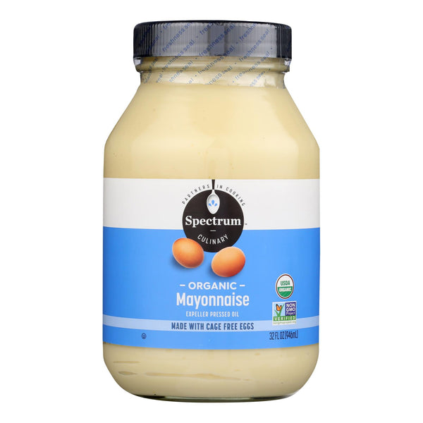 Spectrum Naturals Organic Mayonnaise with Cage Free Eggs - Case of 12 - 32 Ounce.