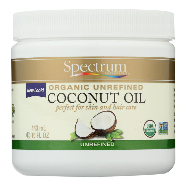 Spectrum Essentials Organic Coconut Oil - Unrefined - 15 Ounce